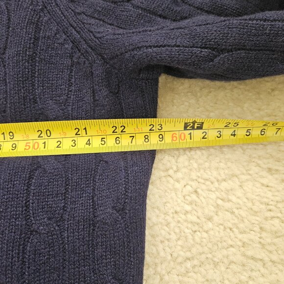 Vineyard Vines Blue Cashmere Cable Knit Sweater - Picture 6 of 7